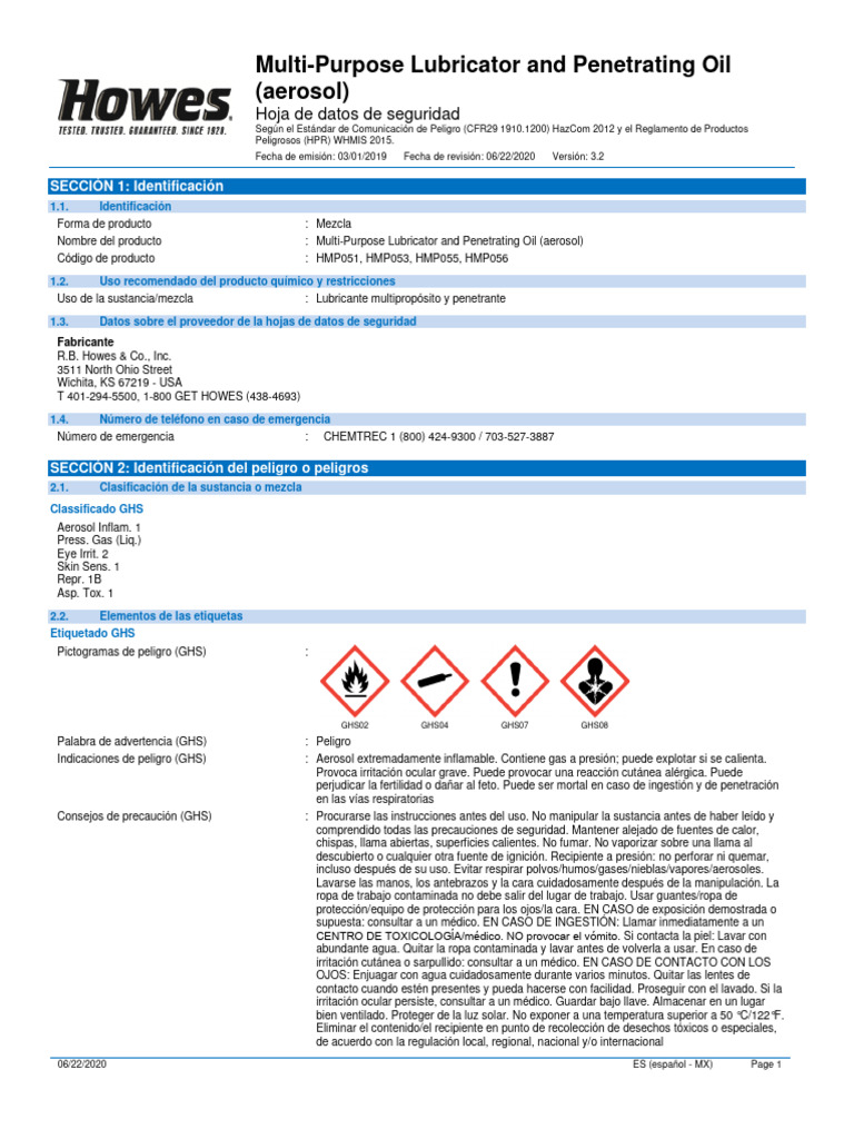 075 MSDS Oil For Lubricators 1 Oz Silicone Lubricant PDF