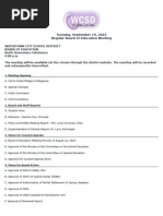 Watertown City School District Board of Education Agenda Sept. 19, 2023