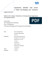 How Do Entrepreneurs Identify and Assess Customer Needs When Developing New Business Opportunities