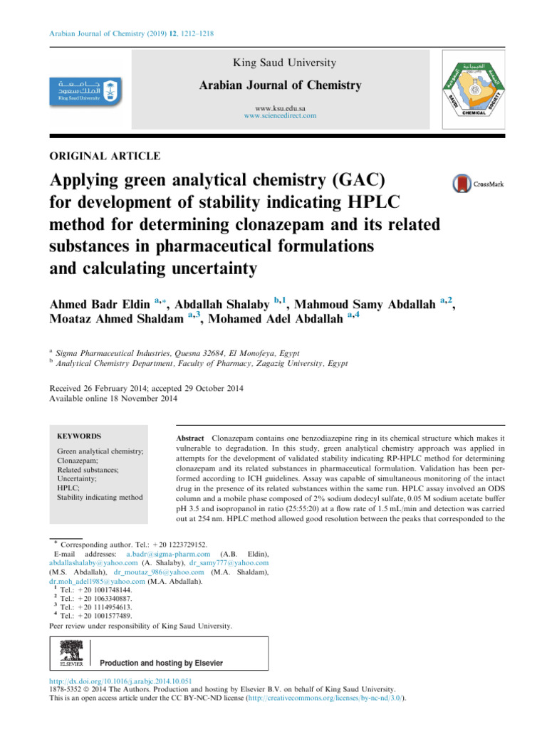 HPLC PDF PDF High Performance Liquid Chromatography Detection Limit