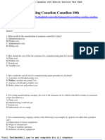 Managerial Accounting Canadian Canadian 10th Edition Garrison Test Bank