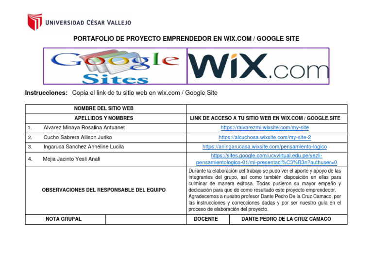 Formato de Entrega de links-FINAL | PDF