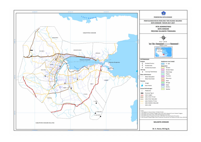 Peta Administrasi Kota Kendari - Jpeg | PDF
