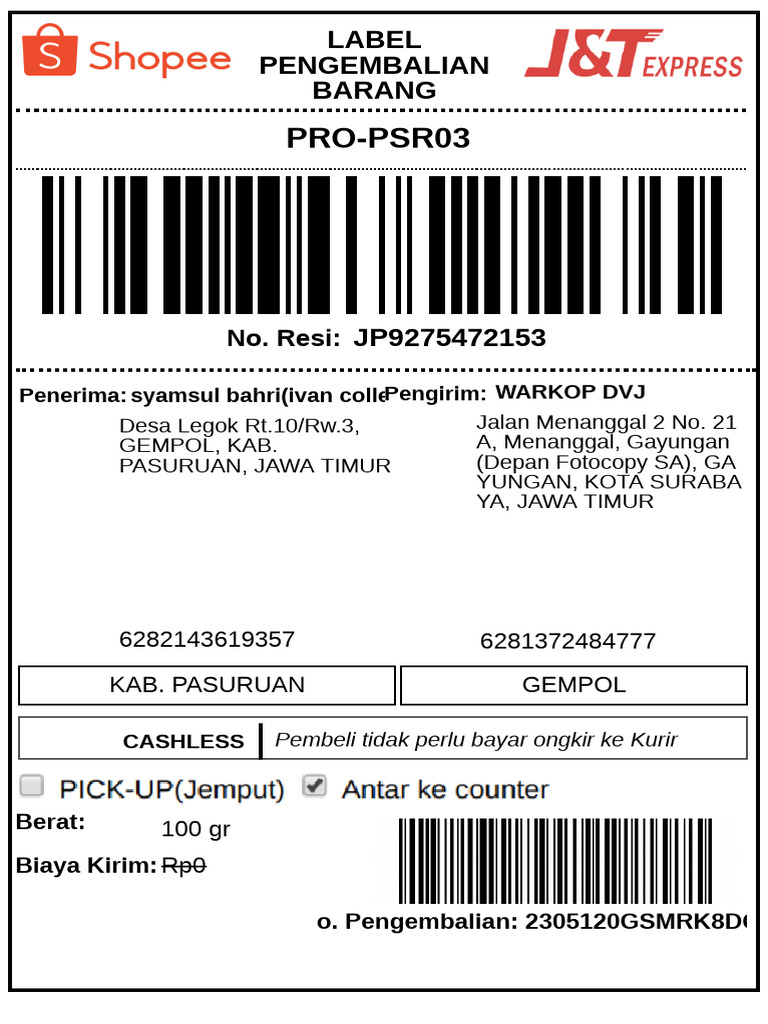 Get Return Label | PDF