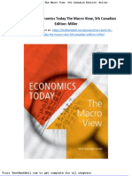 Test Bank For Economics Today The Macro View 5th Canadian Edition Miller