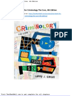 Test Bank For Criminology The Core 4th Edition