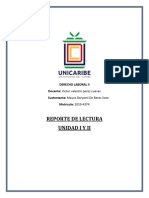 Reporte de Lectura Unidad 1 y 2 - Derecho Laboral 2