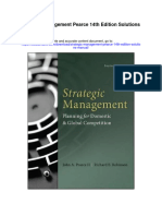 Strategic Management Pearce 14th Edition Solutions Manual