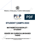 Grade - 6 - Mathematics Curriculum Based Test - 2022 - Student - Version
