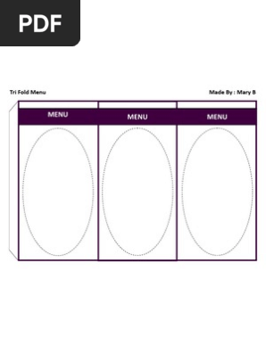 Tri Fold Menu - Purple