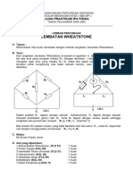 Petunjuk Praktikum Jembatan Wheatstone