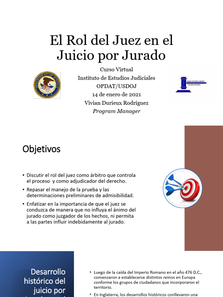 El Rol Del Juez en El Juicio Por Jurado | PDF | Memoria | Testigo