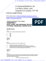 Test Bank For Unequal Relations An Introduction To Race Ethnic and Aboriginal Dynamics in Canada 7 e 7th Edition Augie Fleras