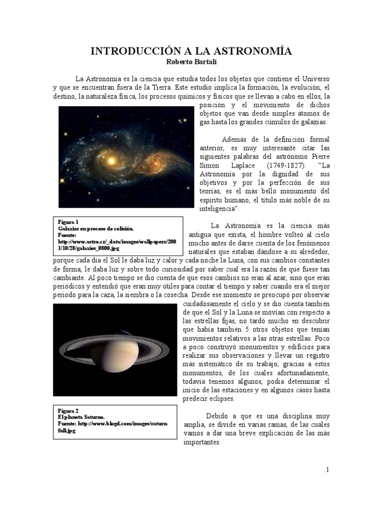 Introduccion A La Astronomia Astronomía Ciencia
