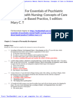 Test Bank For Essentials of Psychiatric Mental Health Nursing Concepts of Care in Evidence Based Practice 5 Edition Mary C T