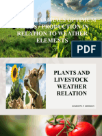 Plants and Livestock Weather Relationship