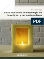 Siete Lecciones de Sociología de La Religión y Del Nacionalismo