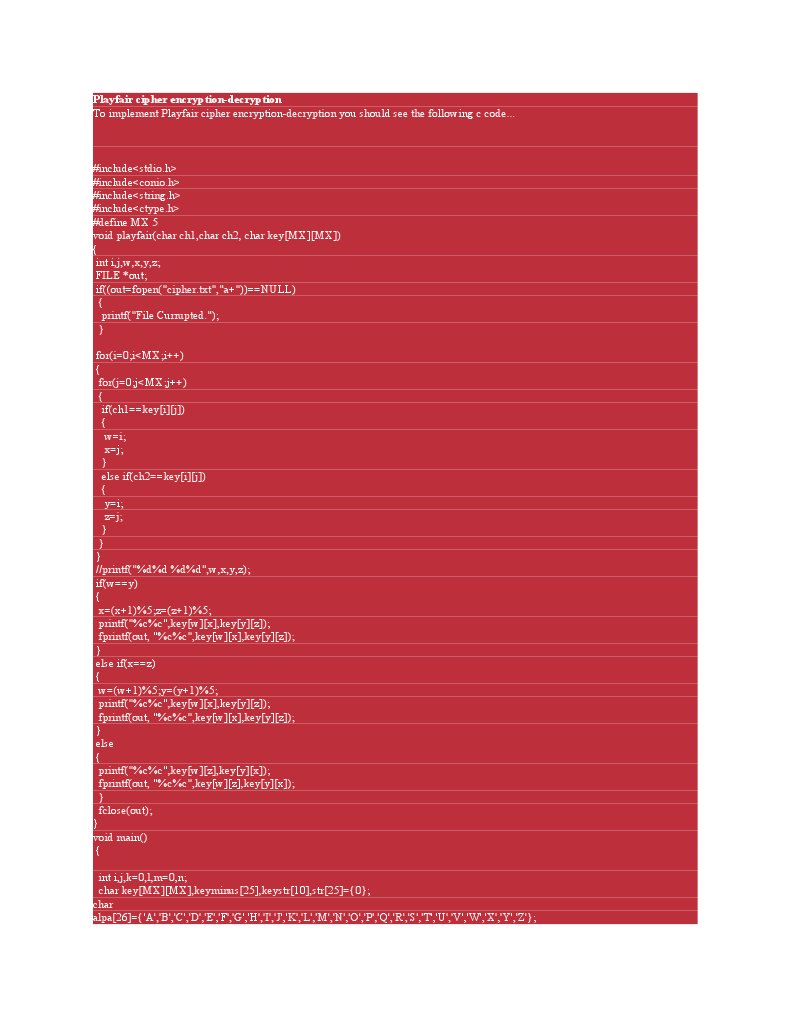 Playfair Cipher Encryption Guide | PDF | Secrecy | Military Communications