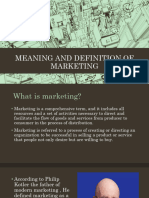 Meaning and Definition of Marketing