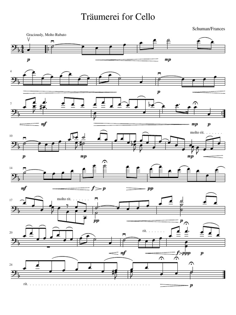 Traumerei For Cello | PDF