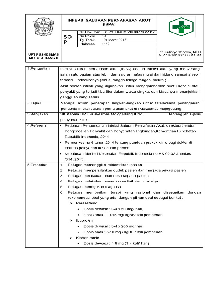 Sop ispa j06 baru pdf