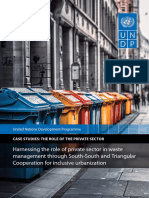 Undp Harnessing The Role of Private Sector in Waste Management Through South South and Triangular Cooperation For Inclusive Urbanization