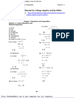 Solution Manual For College Algebra 2nd by Miller