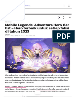 Mobile Legends: Adventure Hero tier list – Best heroes for every faction in  2023 - Dexerto