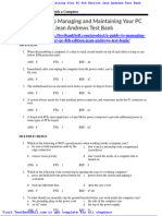 A Guide To Managing and Maintaining Your PC 8th Edition Jean Andrews Test Bank