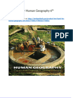 Test Bank For Human Geography 6th 0321775856 9780321775856