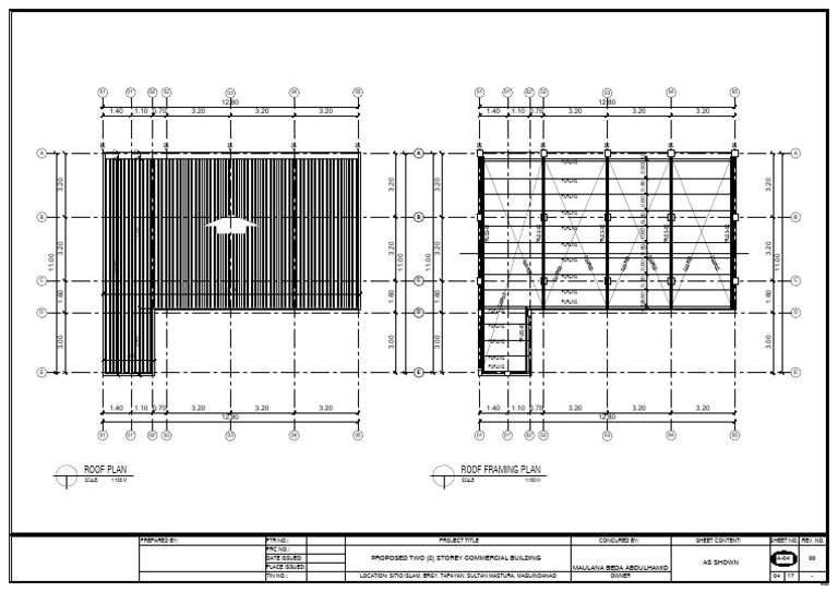 Roof Framing Plan for Commercial Building | PDF