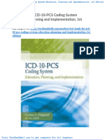 Test Bank For Icd 10 Pcs Coding System Education Planning and Implementation 1st Edition