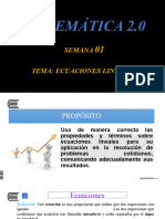 Semana 01 Ecuaciones Lineales