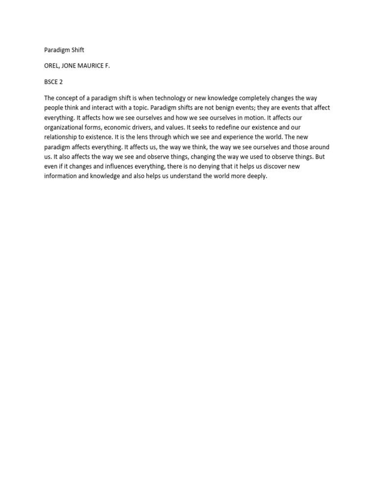Understanding Paradigm Shifts in Society | PDF