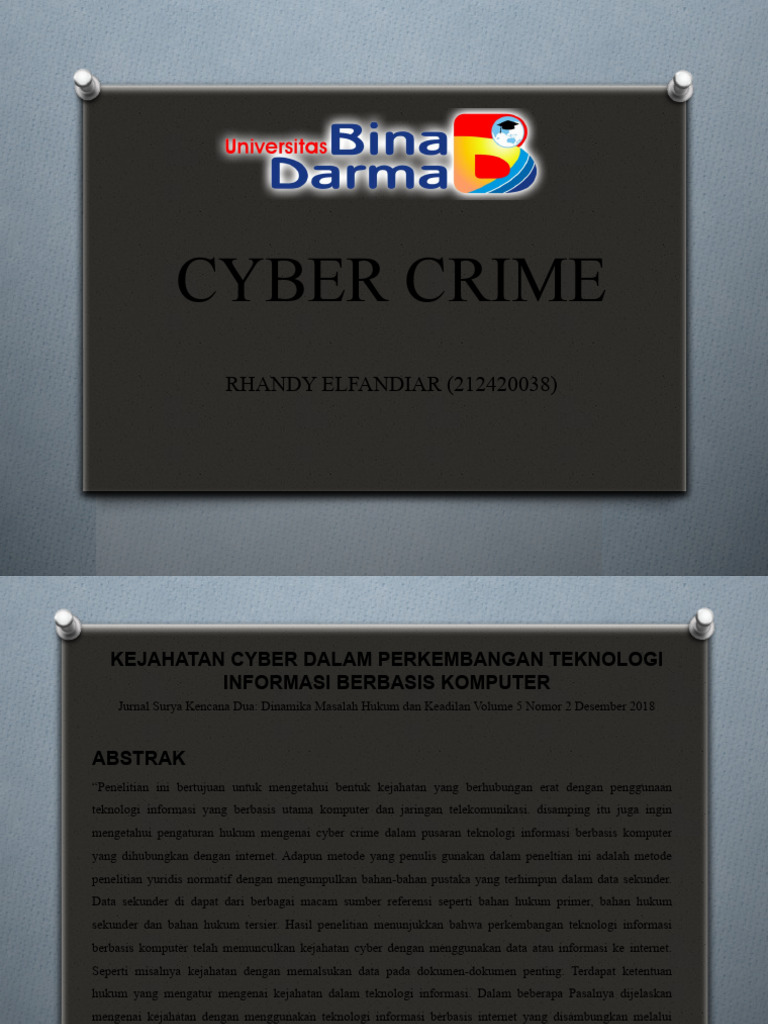Jurnal Cyber Crime | PDF