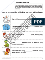 Adjectives Worksheets Preview For Kids