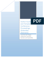 ISFANEA 2023 Author Guidelines and Template For Conference Proceedings (Extended Abstracts) (JGP)