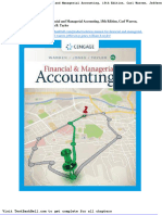 Solution Manual For Financial and Managerial Accounting 15th Edition Carl Warren Jefferson P Jones William B Tayler