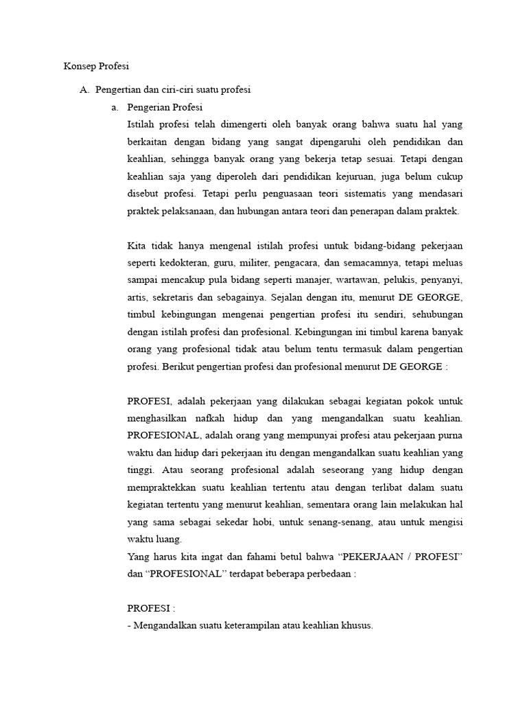 Pengertian dan Ciri Profesi Konselor | PDF