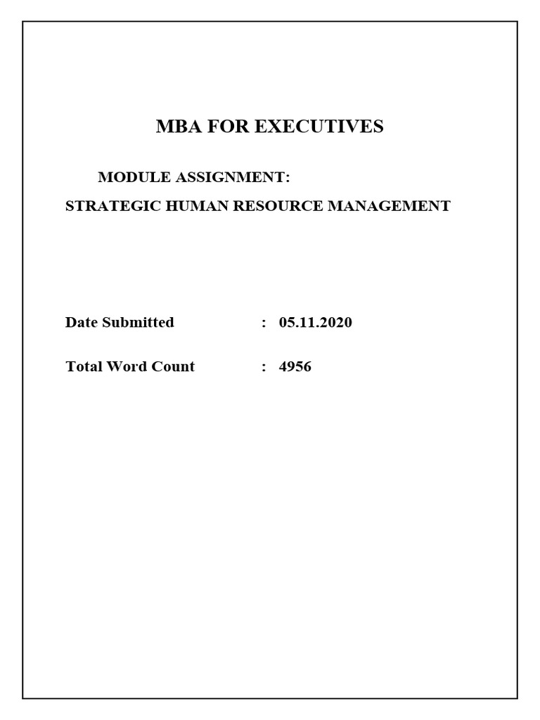 Strategic Human Resource Management Pdf Human Resource Management