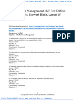 Test Bank For Management 3 e 3rd Edition Michael A Hitt Stewart Black Lyman W Porter