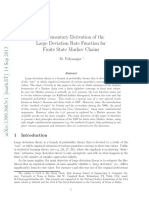 An Elementary Derivation of The Large Deviation Rate Function For Finite State Markov Chains