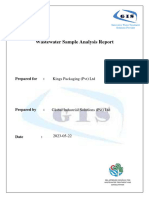 Wastewater Sample Analysis Report