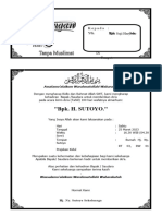 Undangan Tahlil 100 Hari Sutoyo