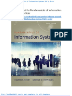 Solution Manual For Fundamentals of Information Systems 9th by Stair