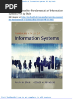 Solution Manual For Fundamentals of Information Systems 9th by Stair