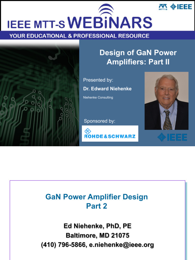 GaN Power Amplifier Design Insights | PDF | Amplifier | Computer ...
