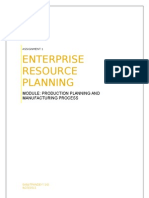 Enterprise Resource Planning: Module: Production Planning and Manufacturing Process
