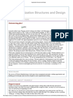 Organization Structures and Design
