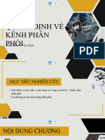 Quyết định về kênh phân phối